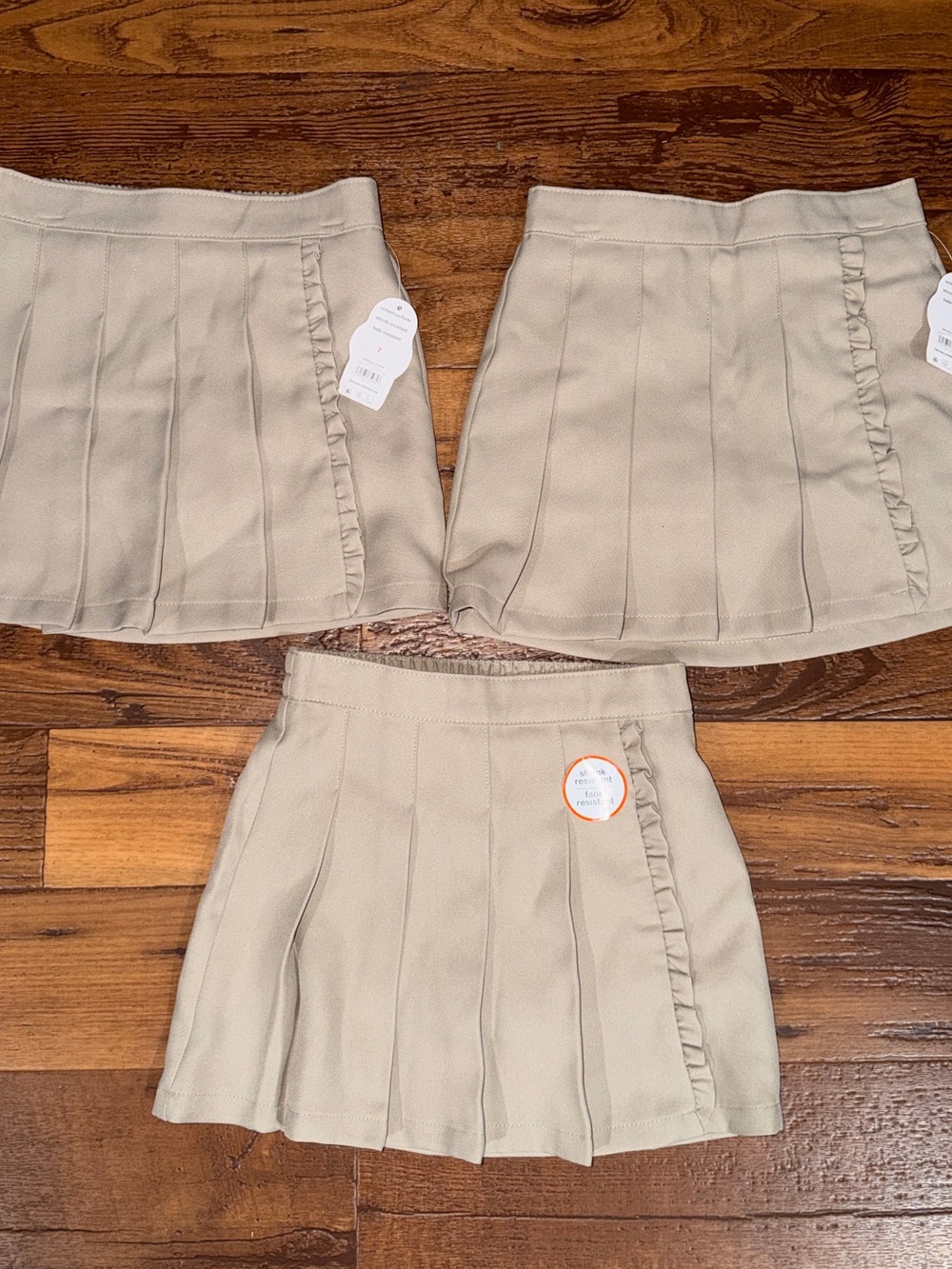 NWT- BUNDLE of Pleated Skorts with Ruffle Trim for Girls